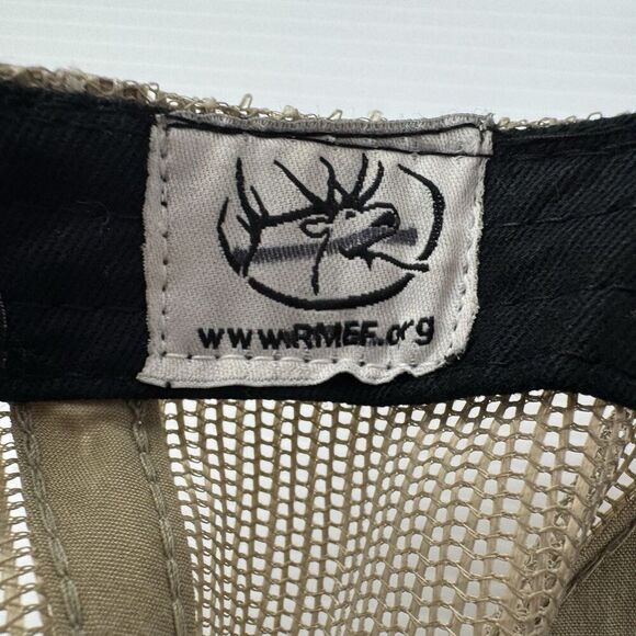 RMEF Trucker Hat Rocky Mountain Elk Foundation Orange Mesh Snapback Outdoor Cap - Picture 7 of 9